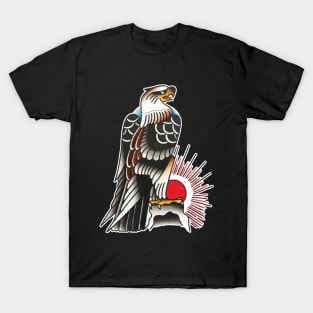 Sunrise Eagle Tattoo Design T-Shirt